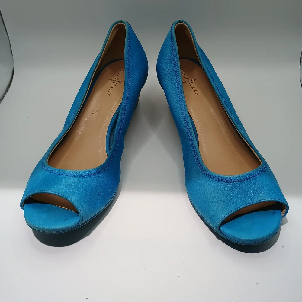 Cole Haan Women's Blue Peep Toe Shoes